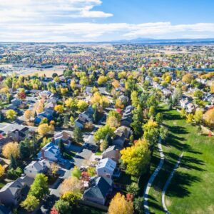 birds eye view of neighborhood