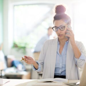 a woman talking on her mobile phone