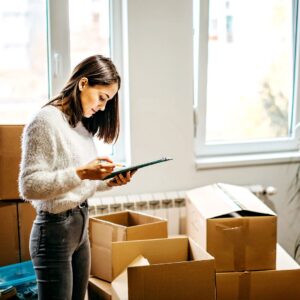 woman with checklist