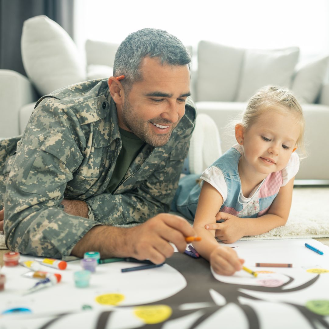 dad and daughter coloring