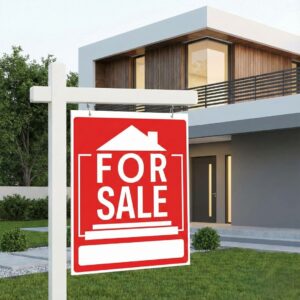 house with a for sale sign